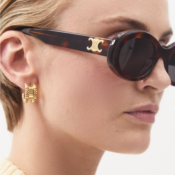 Celine Triompe Oval sunglasses tortoise shell - Picture 5 of 8